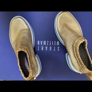 Stuart Weitzman gold shoes